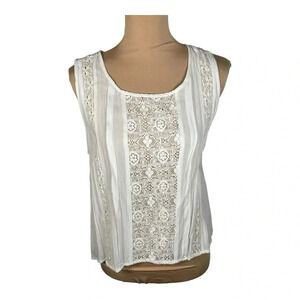 MITTOSHOP MODERN VINTAGE LACE TANK NWT‎ MEDIUM
